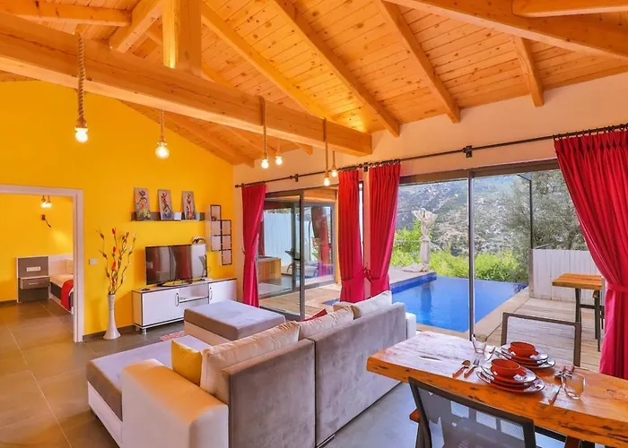 İslamlar 1 Bedroom Secluded With Private Pool Hot Tub * Kalkan